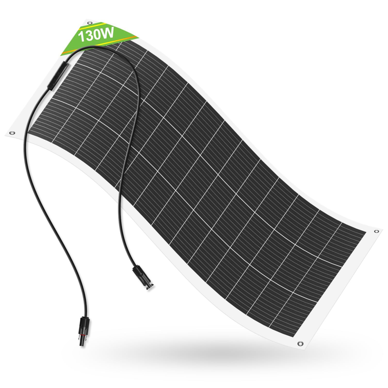 ECO-WORTHY 130W フレキシブルソーラーパネル 12V 245°高柔軟性 変換効率23% 12BB技術 太陽光パネル 曲げ可能 防水 、rv、キャンピングカー、キャラバン、キャンピングカー、ボート、屋根、凹凸面での使用に最適 sh 251c7aa5