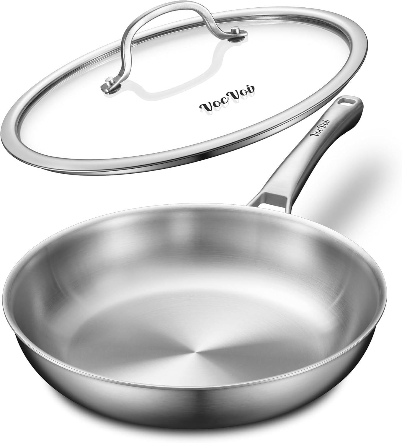 ステンレス フライパン 28cm 蓋付き 全面三層構造 IH・ガス火対応 ノンコーティング 食洗機可 有害物質不使用（PFOA・PTFEフリー） オーブン・セラミック対応 プロ仕様 激厚耐久 shu 88832987