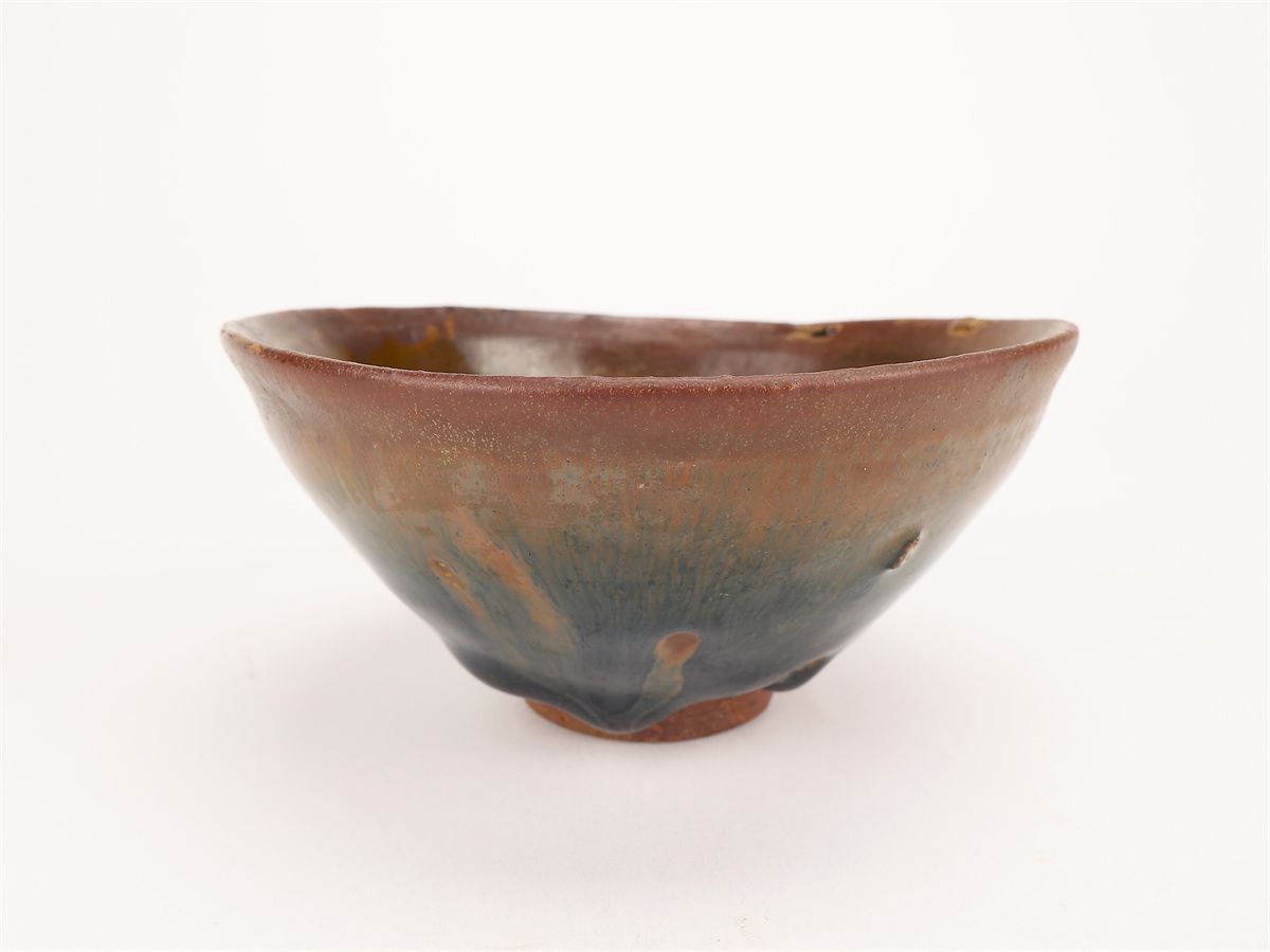唐物 【宋代建窯】 天目 茶碗／箱付 極美品S！CO380