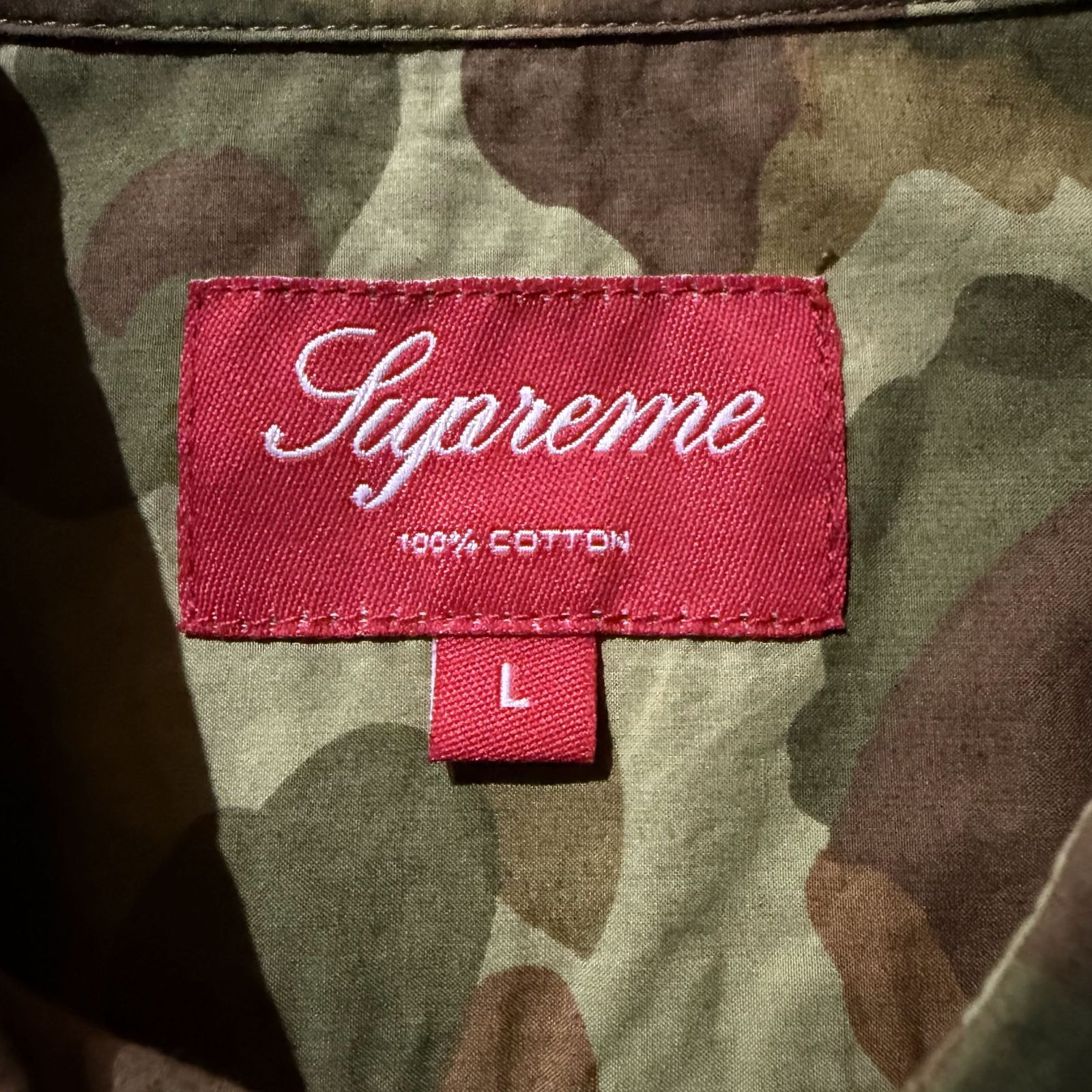 Supreme 12ss Safari Shirt カモ柄 L シュプリーム サファリシャツ 