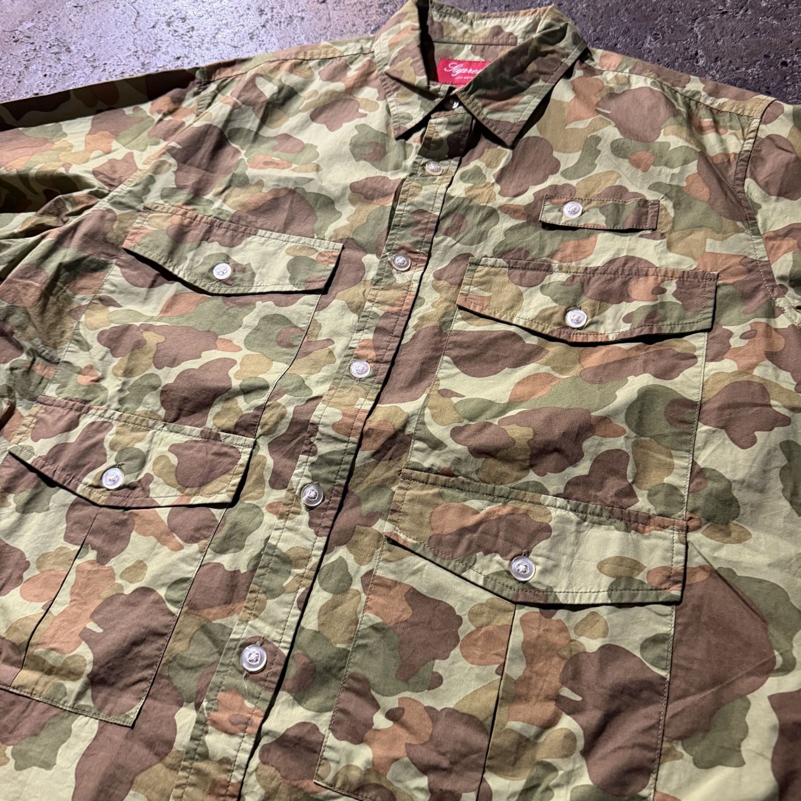 Supreme 12ss Safari Shirt カモ柄 L シュプリーム サファリシャツ 