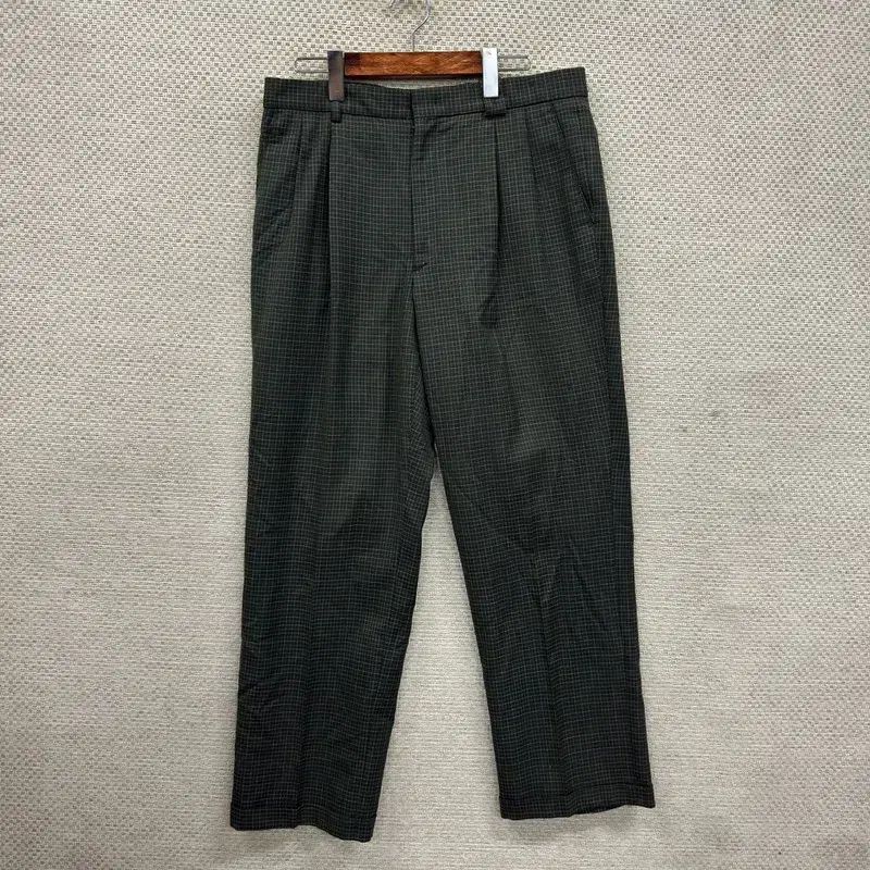 イヴ・サンローラン YVES SAINT LAURENT CHECK スラックス ズボン 31インチ D01532