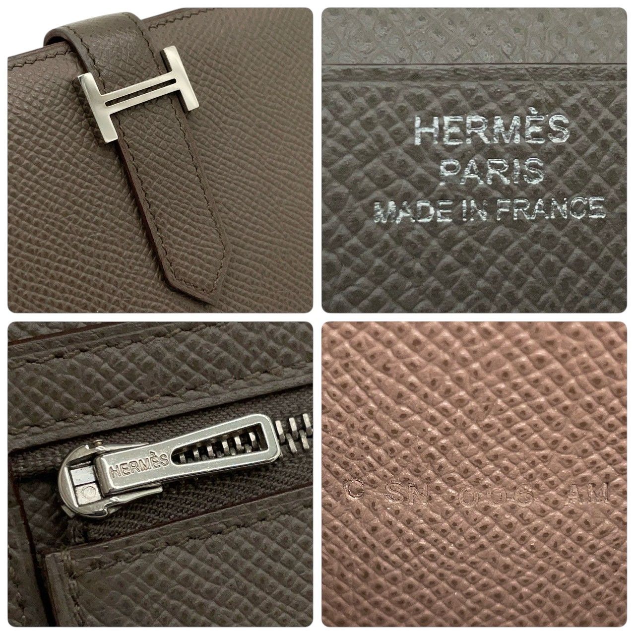 新品同様】エルメス HERMES 二つ折り長財布 ベアンスフレ ヴォー 