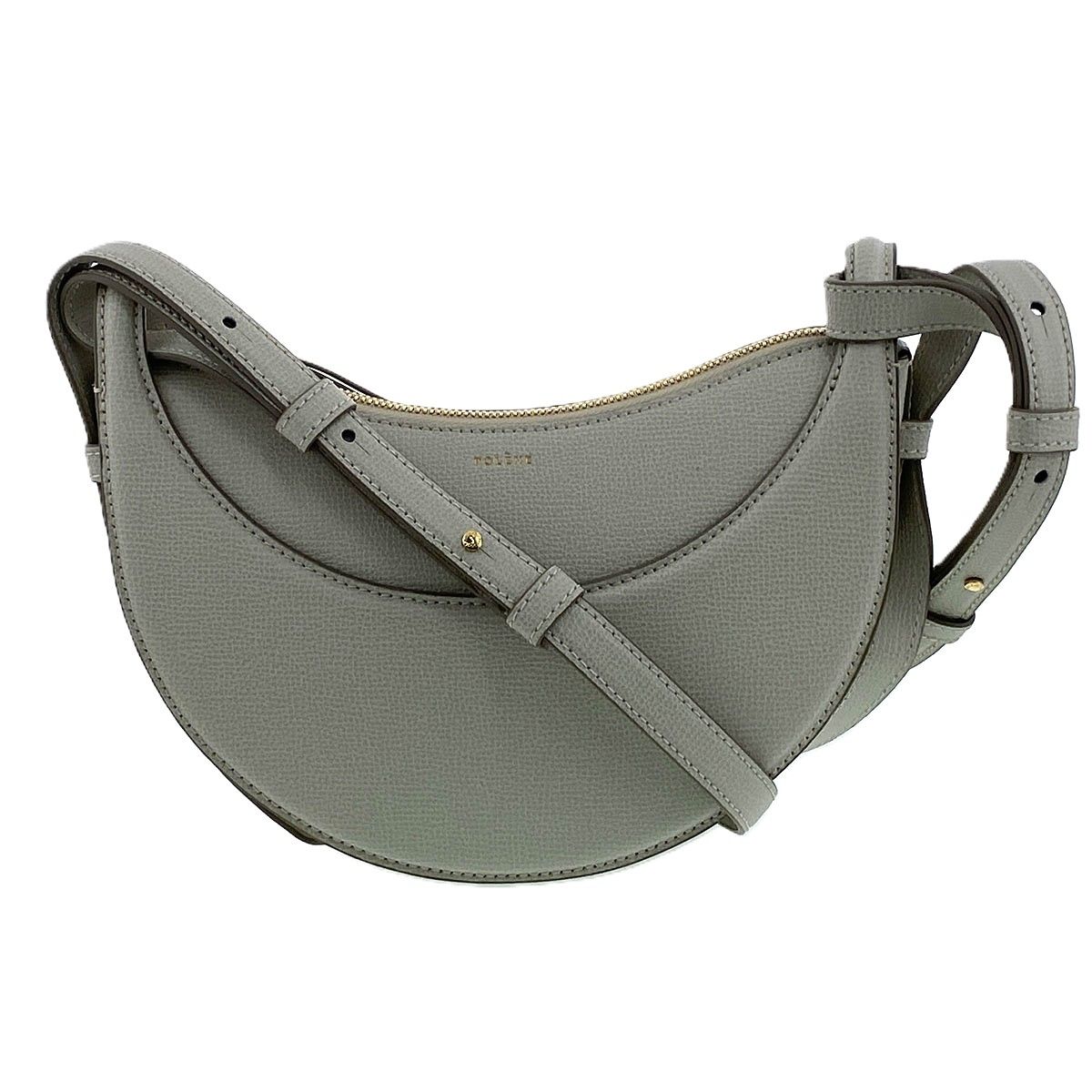 POLENE ポレーヌ Numero Dix デュー エディション チョーク テクスチャード ショルダーバッグ レディース レザー アイボリー 中古