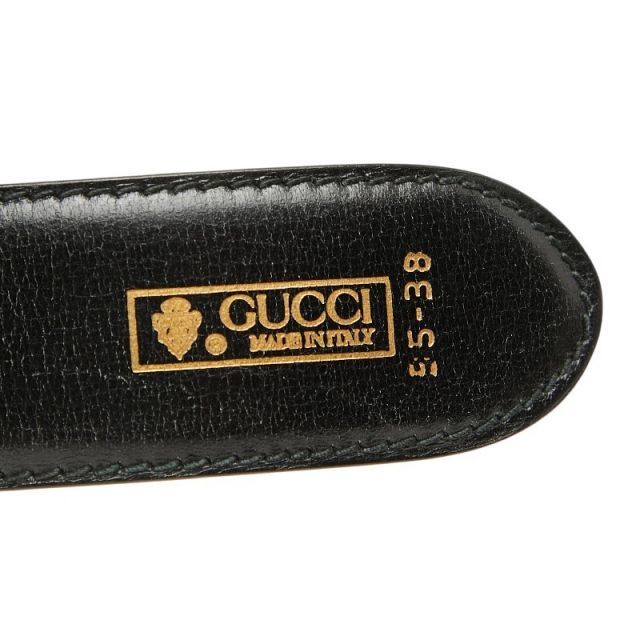 中古 グッチ オールドグッチ ベルト サイズ：95/38 036 084 0964 ブラック ブラウン レザー メンズ GUCCI 【送料無料】【名谷店】