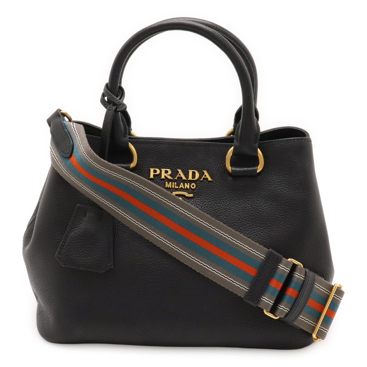 PRADA プラダ ハンドバッグ 2WAY ショルダーバッグ レザー NERO 黒 