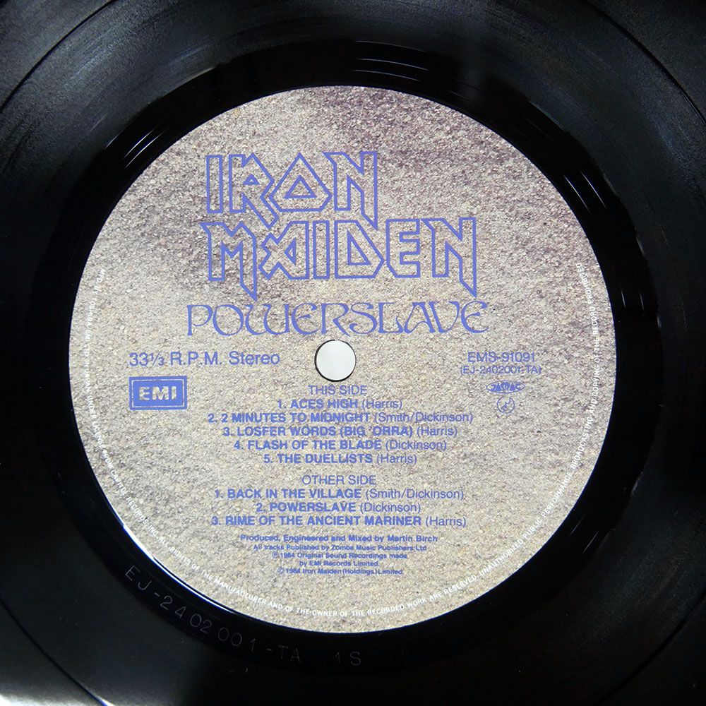 帯 国内盤 IRON MAIDEN/POWERSLAVE/EMI EMS91091 LP