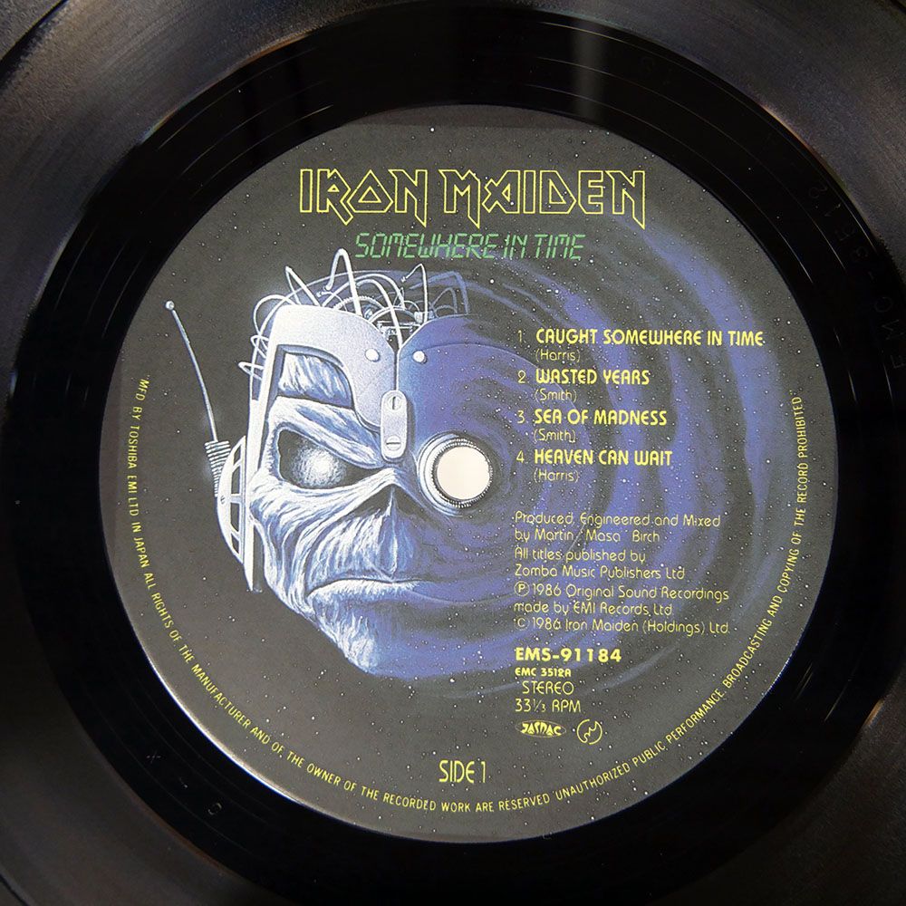 帯 国内盤 IRON MAIDEN/SOMEWHERE IN TIME/EMI EMS91184 LP 帯 国内盤 IRON MAIDEN/SOMEWHERE IN TIME/EMI EMS91184 LP