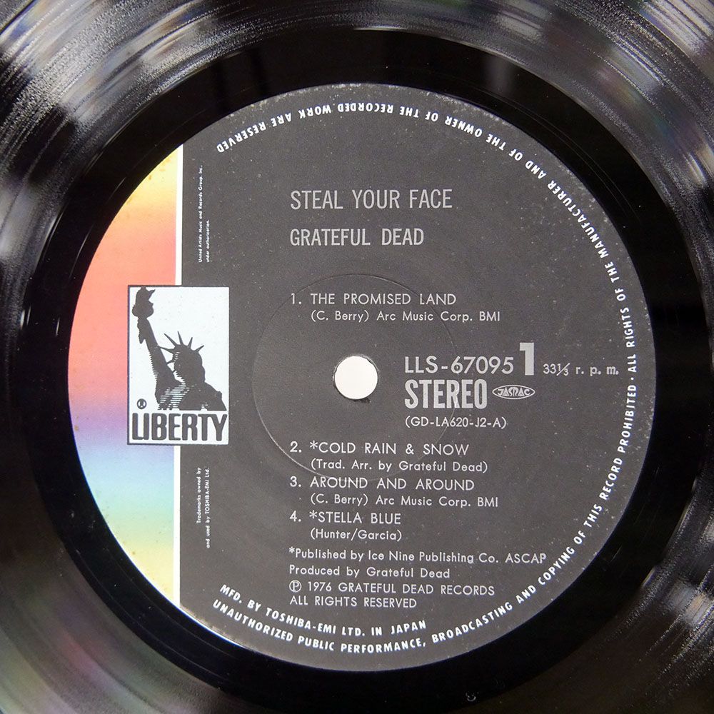 帯 国内盤 GRATEFUL DEAD/STEAL YOUR FACE/LIBERTY LLS67095 LP 帯 国内盤 GRATEFUL DEAD/STEAL YOUR FACE/LIBERTY LLS67095 LP