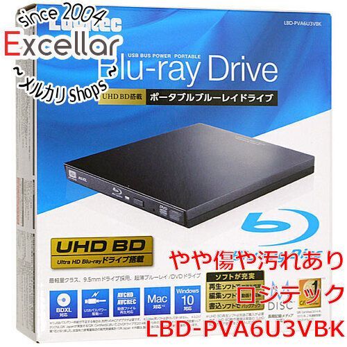 [bn:5] Logitec　ポータブルBlu-rayドライブ　LBD-PVA6U3VBK 元箱あり