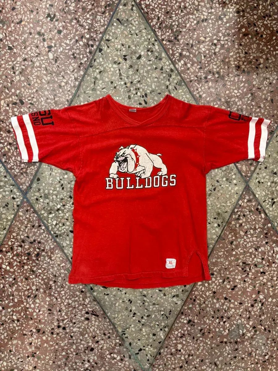 70年代 チャンピオン Bulldogs フットボール Tシャツ (XL)
