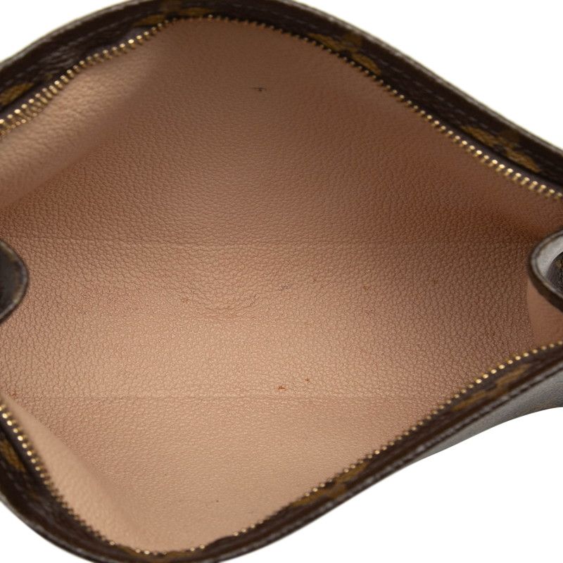 ルイ ヴィトン モノグラム ポシェット トワレット19 ポーチ M47544 ブラウン PVC レザー レディース LOUIS VUITTON【1-0266085】