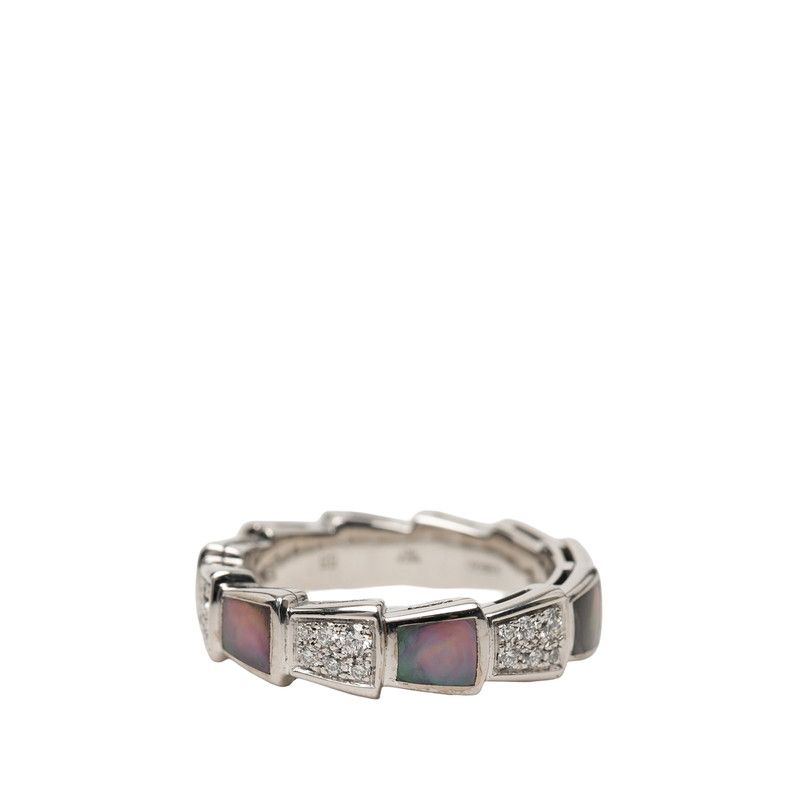 ブルガリ セルペンティ ヴァイパー リング 指輪 シルバー K18WG ホワイトゴールド レディース BVLGARI【1-0266167】