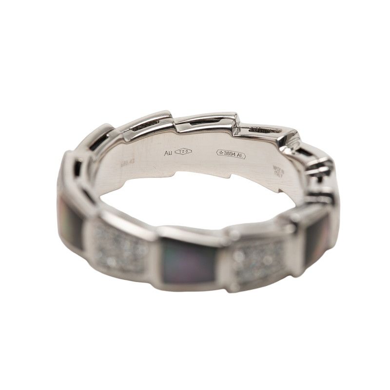 ブルガリ セルペンティ ヴァイパー リング 指輪 シルバー K18WG ホワイトゴールド レディース BVLGARI【1-0266167】
