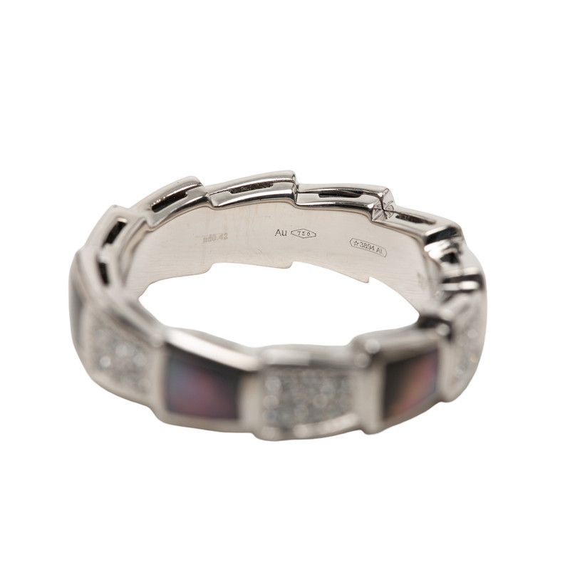 ブルガリ セルペンティ ヴァイパー リング 指輪 シルバー K18WG ホワイトゴールド レディース BVLGARI【1-0266167】