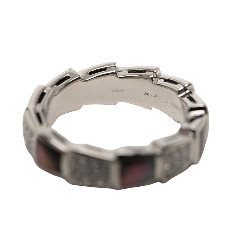 ブルガリ セルペンティ ヴァイパー リング 指輪 シルバー K18WG ホワイトゴールド レディース BVLGARI【1-0266167】