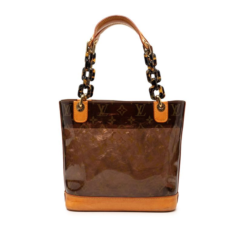 ルイ ヴィトン モノグラム カバ アンブルPM ハンドバッグ M92502 ブラウン ベージュ ビニール レザー レディース LOUIS VUITTON【240-68336】