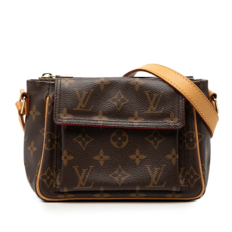 ルイ ヴィトン モノグラム ヴィバシテPM 斜め掛け ショルダーバッグ M51165 ブラウン PVC レザー レディース LOUIS VUITTON【1-0268429】