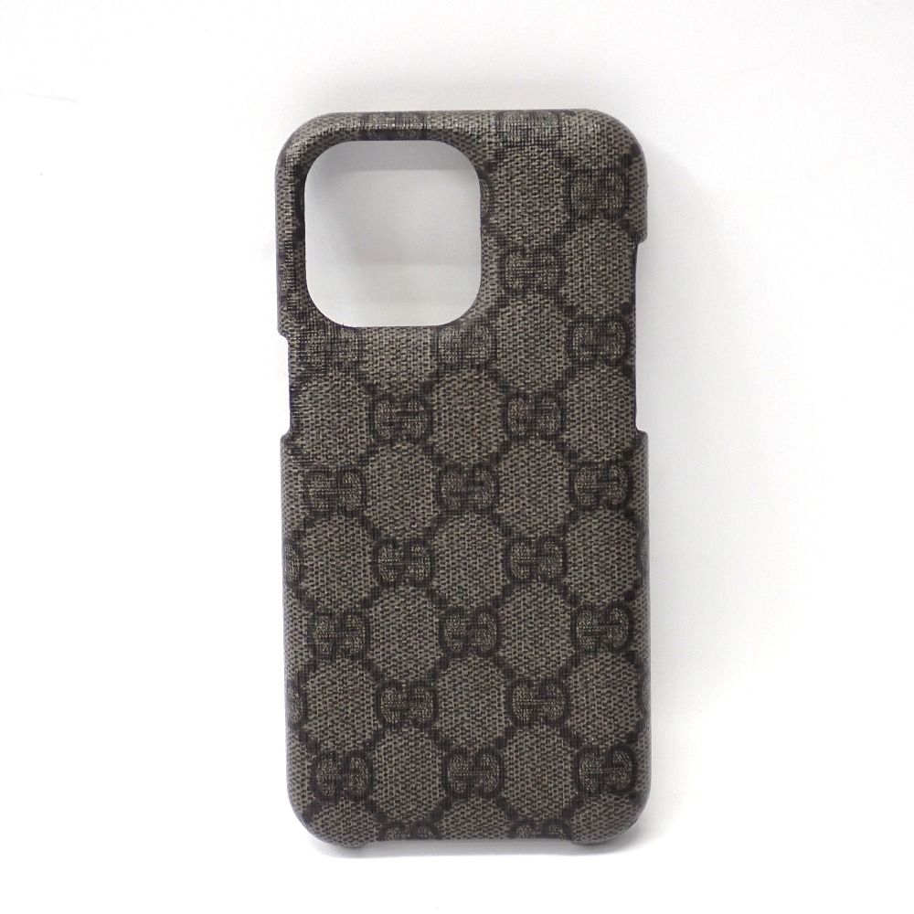 Ft642743 グッチ 携帯・スマホアクセサリー スマホケース オフィディア iPhone15 Pro MAX用 GGスプリーム 760214・617664 グレー GUCCI 中古