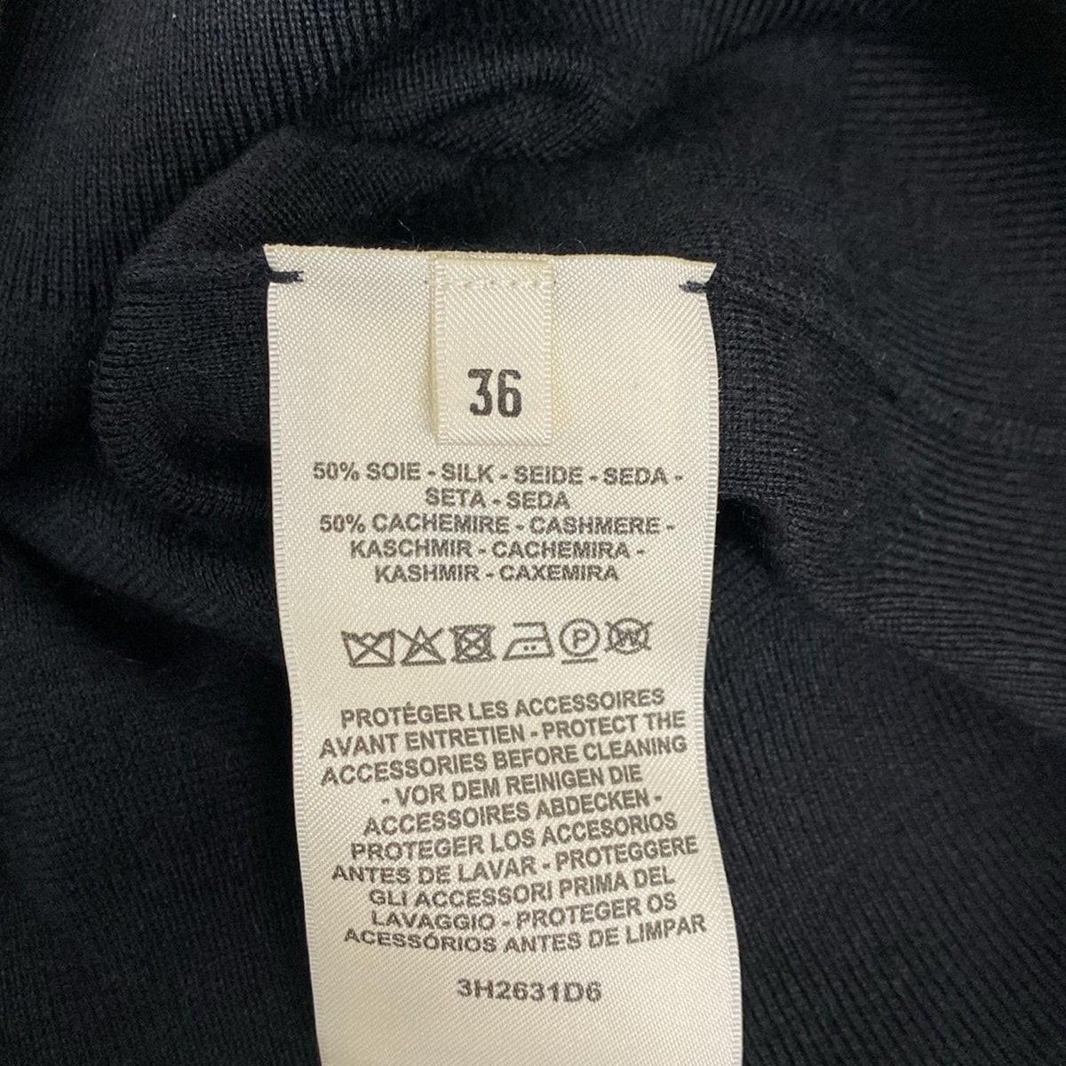 HERMES(エルメス) 半袖セーター サイズ36 S レディース - 3H2631D6 黒