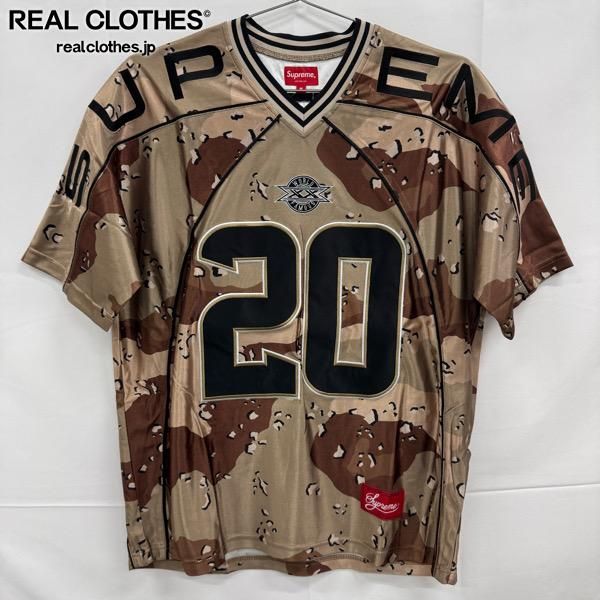 【未使用】Supreme/シュプリーム【20AW】Paneled Football Jersey/パネル ジャージ/半袖/チョコレートチップカモ/M