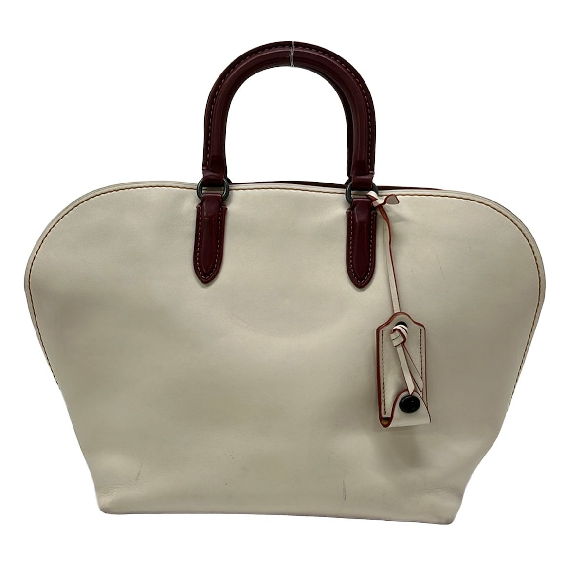 COACH(コーチ) ハンドバッグ ダコタ サッチェル グラブタン レザー 59132 白×ボルドー レザー 9,176円
