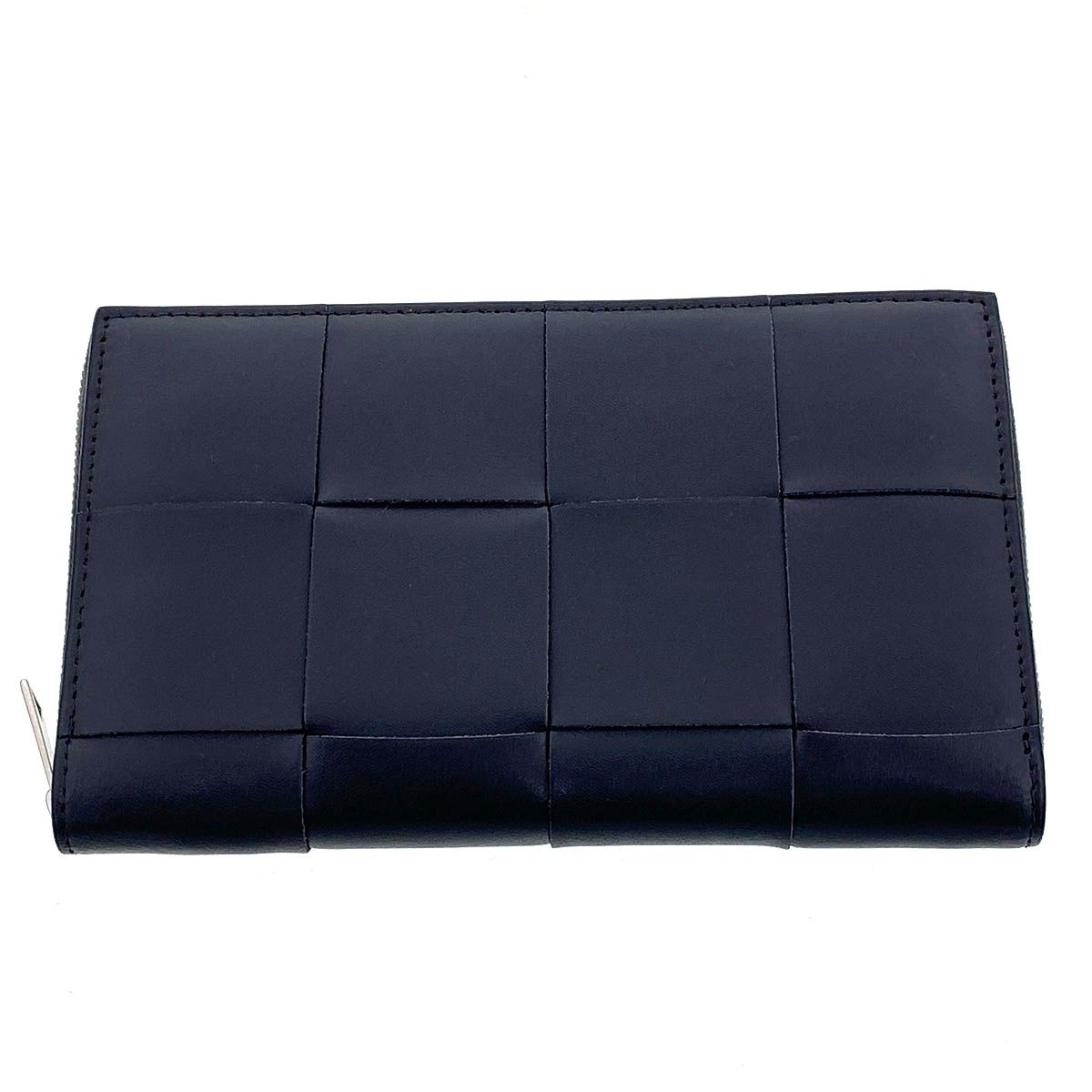 BOTTEGAVENETA ボッテガヴェネタ カセット ジップアラウンドウォレット 長財布 814649 メンズ レザー ブラック アルドアーズ サイプレス 中古