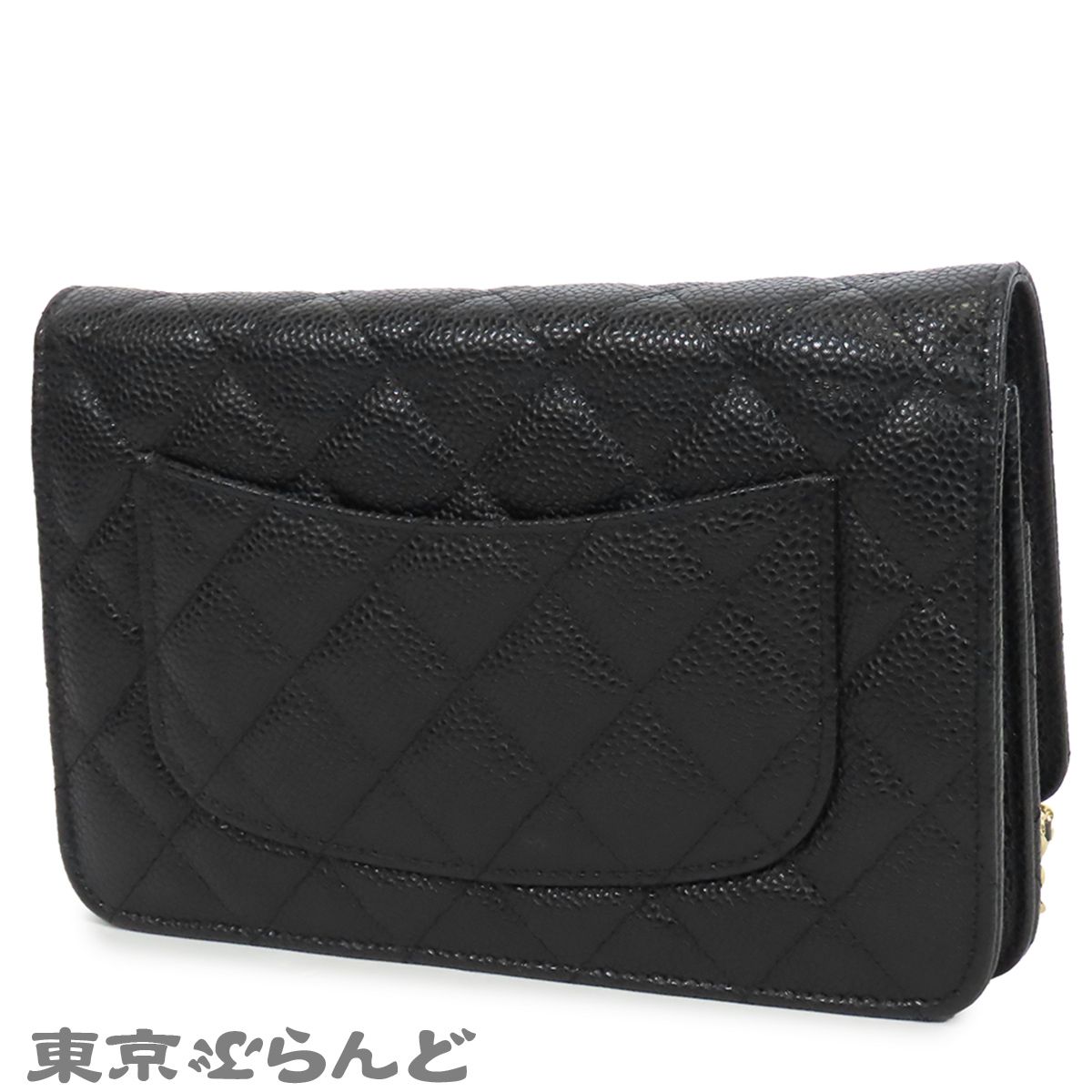 シヤネル財布マトラッセ シャネル CHANEL チェーンウォレット ブラック 黒 ゴールド金具