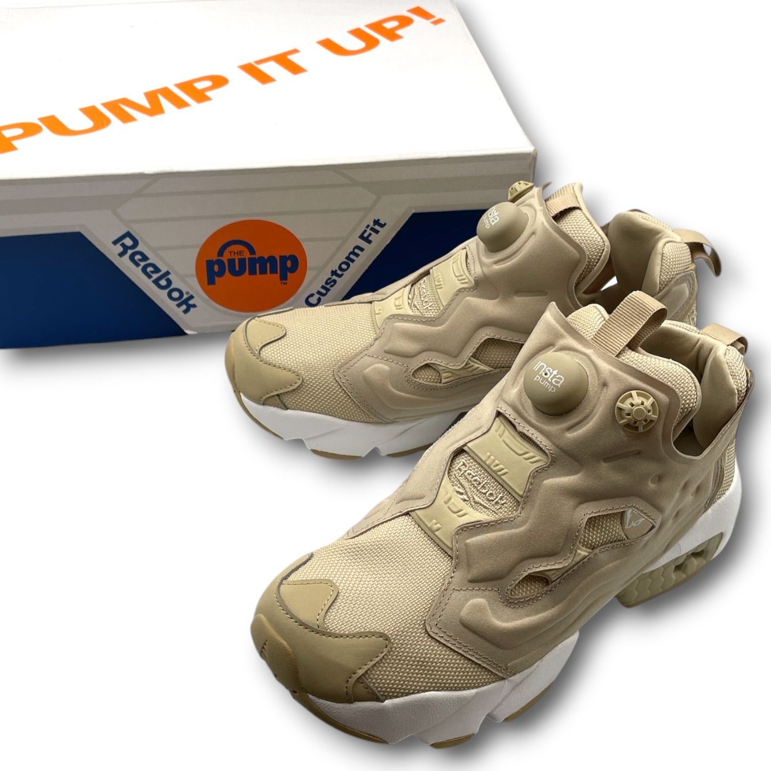 箱付き Reebok リーボック INSTAPUMP FURY インスタポンプフューリー スニーカー シューズ F24428 ベージュ 24cm レディース 通年 ゴーゴー古着セントラルパーク名古屋店 26 No.久1881