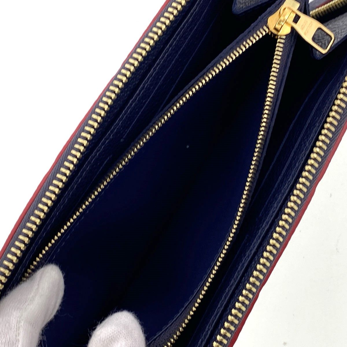 ルイ・ヴィトン LOUIS VUITTON ポルトフォイユ クレマンス ラウンド長財布 財布 レザー モノグラム・アンプラント レディース ネイビー系 M69415 【中古】 LOUIS VUITTON ルイ・ヴィトン ポルトフォイユ クレマンス 長財布