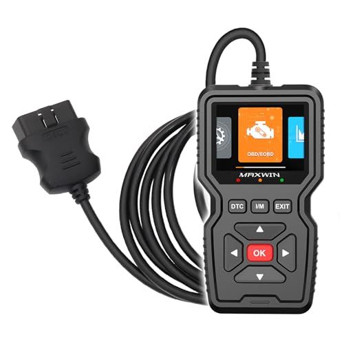 MAXWIN OBD2 診断機 車 故障診断機 250cmロングケーブル 36,000件故障コード内蔵 QRコード出力 スキャンツール 車両検査 システム監視 日本語表示 電圧測定 バッテリー診断 自動車 整備 OBD-DIA02-PLUSso