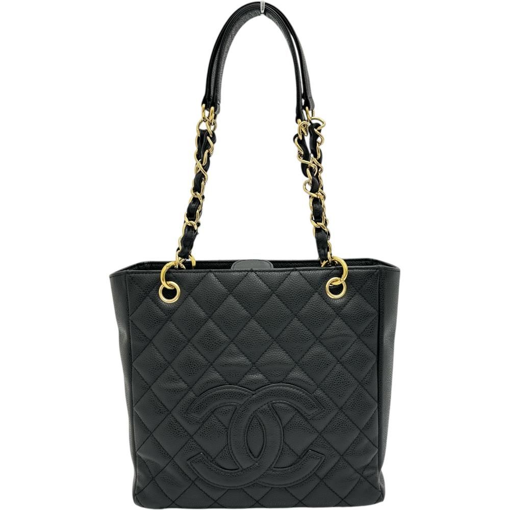 【CHANEL/シャネル】トートバッグ 13番（2009年頃） キャビアスキン ブラック/ゴールド金具 レディース 【中古】【真子質店】【BL】