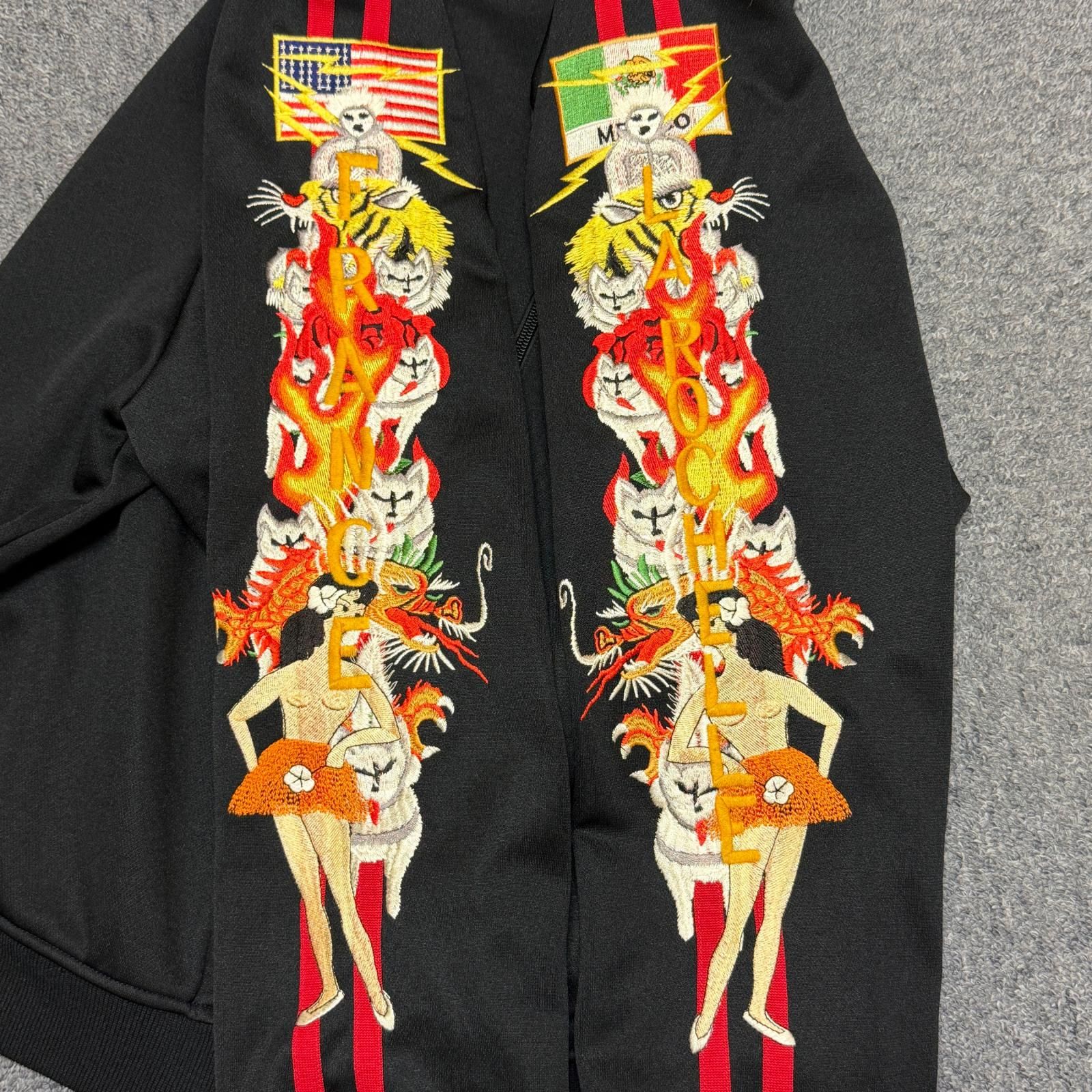 参考上代42900円 doublet 18AW CHAOS EMBROIDERY TRACK JACKET カオス 
