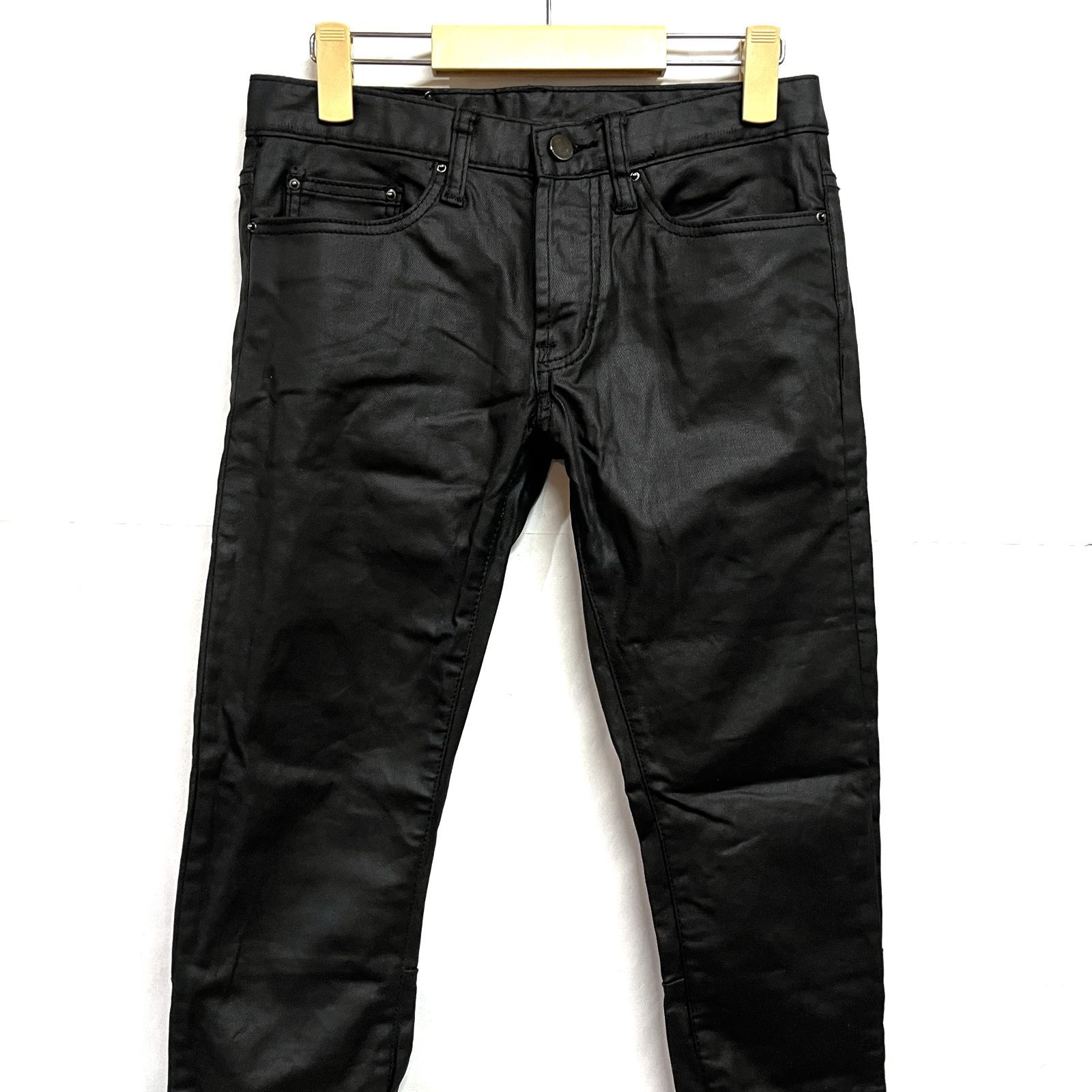 mnml｜ミニマル M11 Stretch Denim Black 裾ジップ コーティング