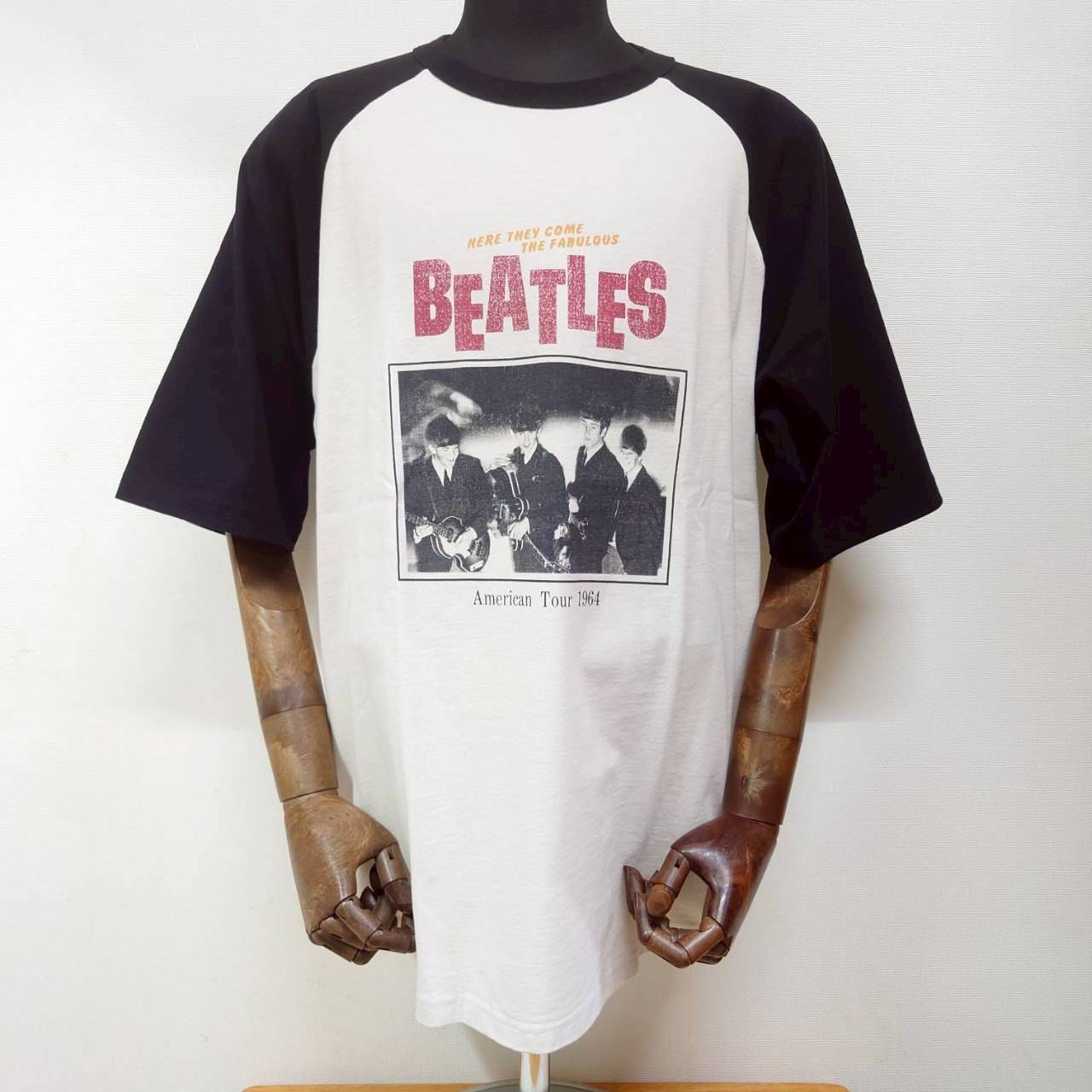 ☆【BEATLES/ビートルズ ラグラン 半袖 ツアーT】バンドT ロックT 