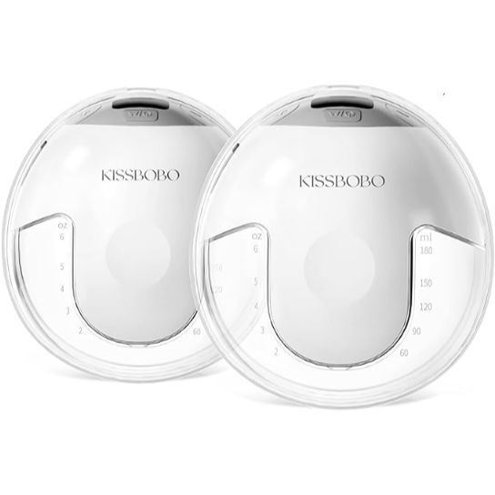 KISSBOBO 搾乳機 電動　フリーハンド電動ミルクポンプ　 (ホワイト/2個）