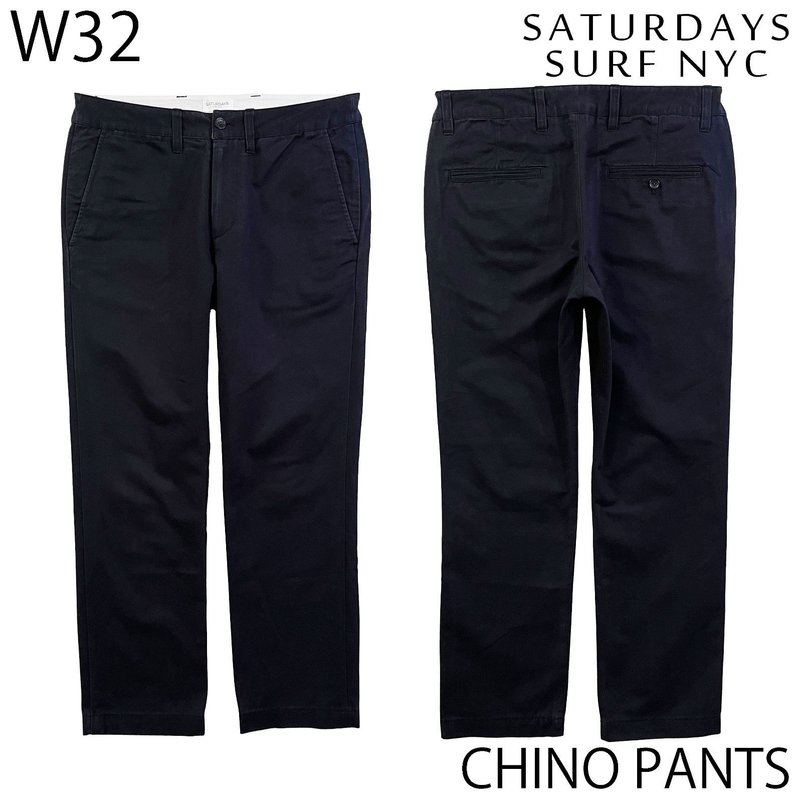 USED／W32】SATURDAYS SURF NYC クラシック チノ ネイビー - メルカリ