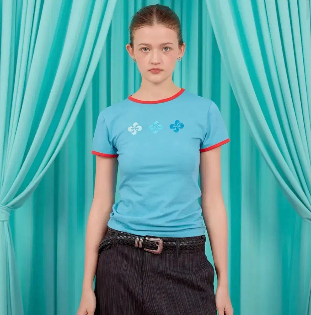 ヘレティック リンガーTシャツ ブルー