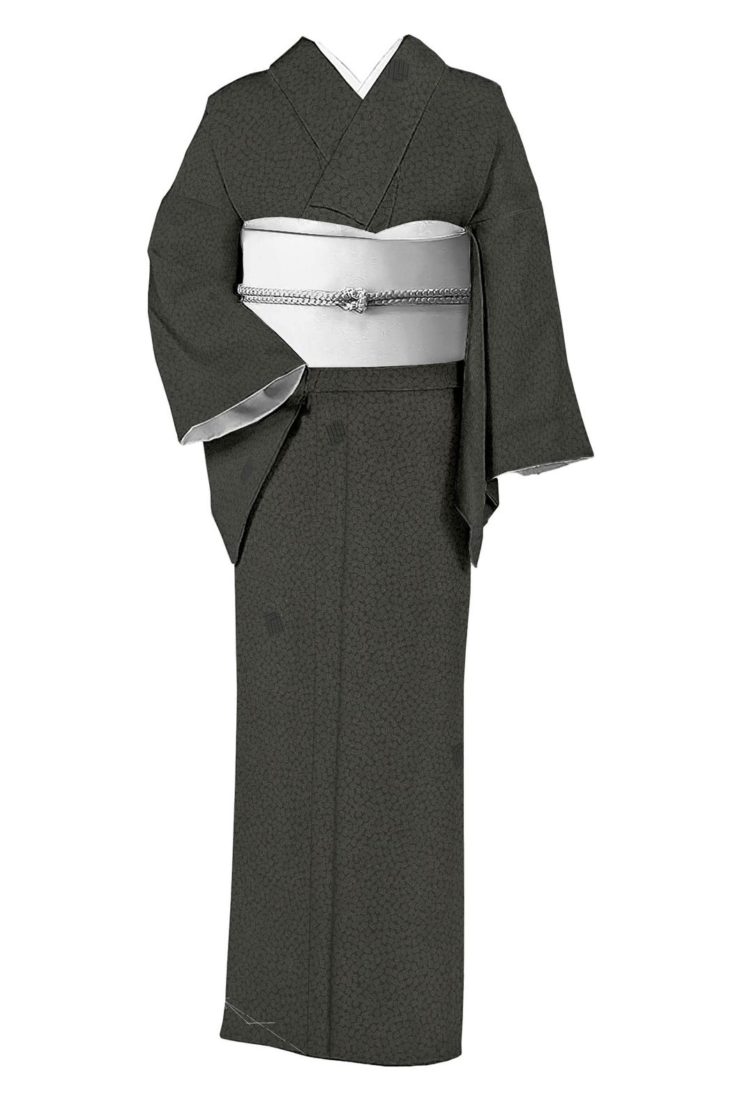 【お得なエブリデイロープライス】 正絹紋織御召 ≪御仕立て上がり・中古美品≫ 「敷源氏香」 古典のデザイン 気軽なカジュアルシーンにも 身丈156 裄67.5