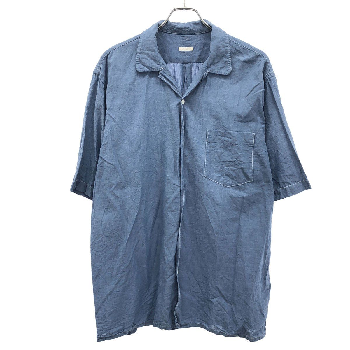 COMOLI コモリ 21SS ベタシャン ショートスリーブオープンカラーシャツ T01-02012 ブルー 3