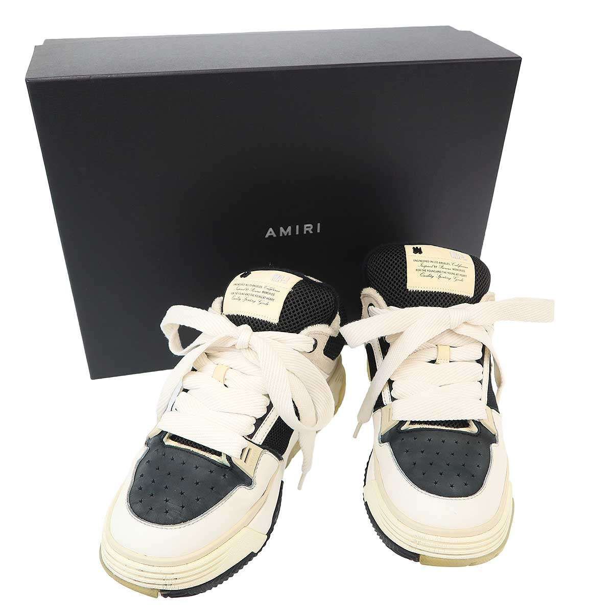 AMIRI アミリ MA-1 スニーカー SS23MFS012-111 ブラック ホワイト 42