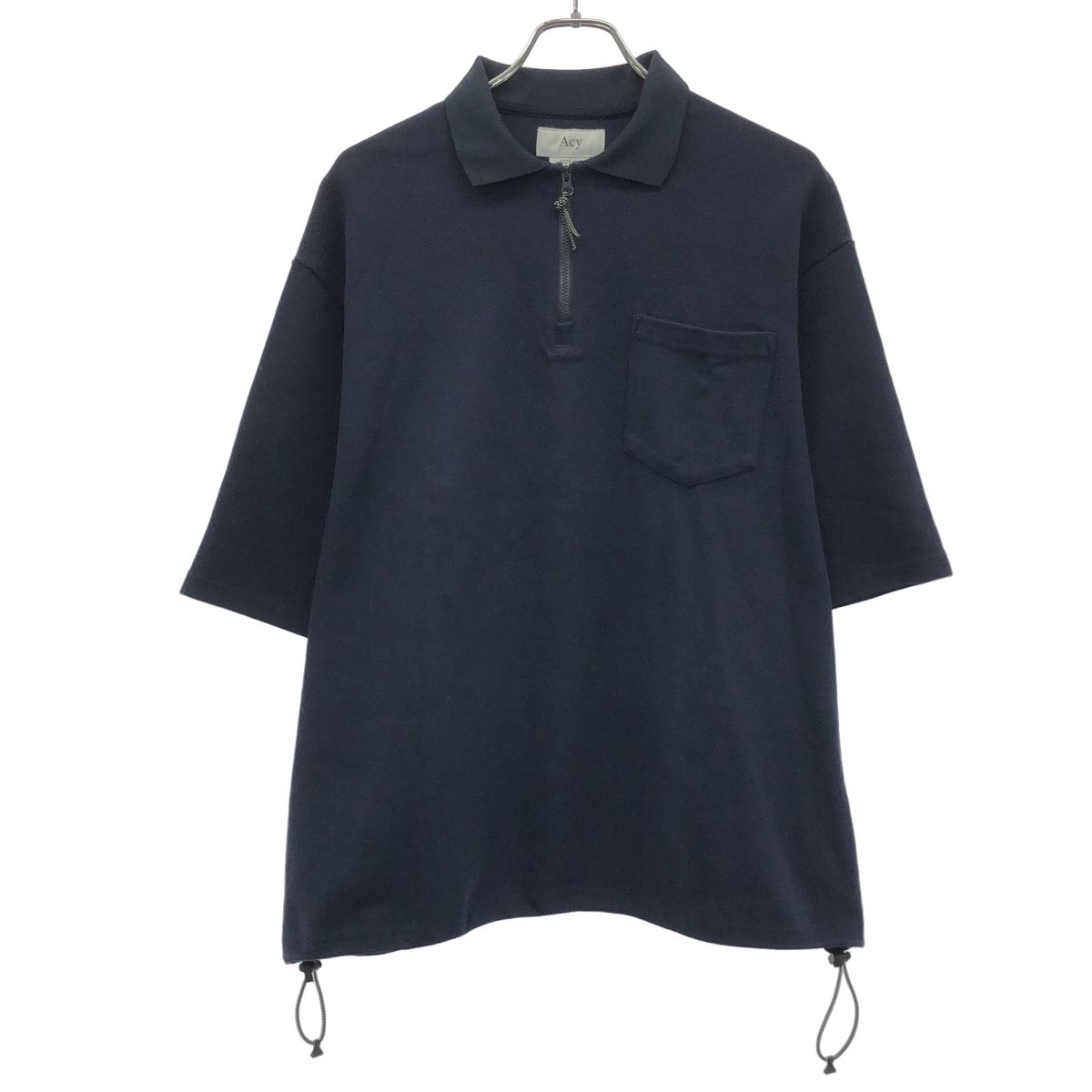 Acy エイシー GS ZIP POLO ショートスリーブポロシャツ ACY-24SS-003 ネイビー 02