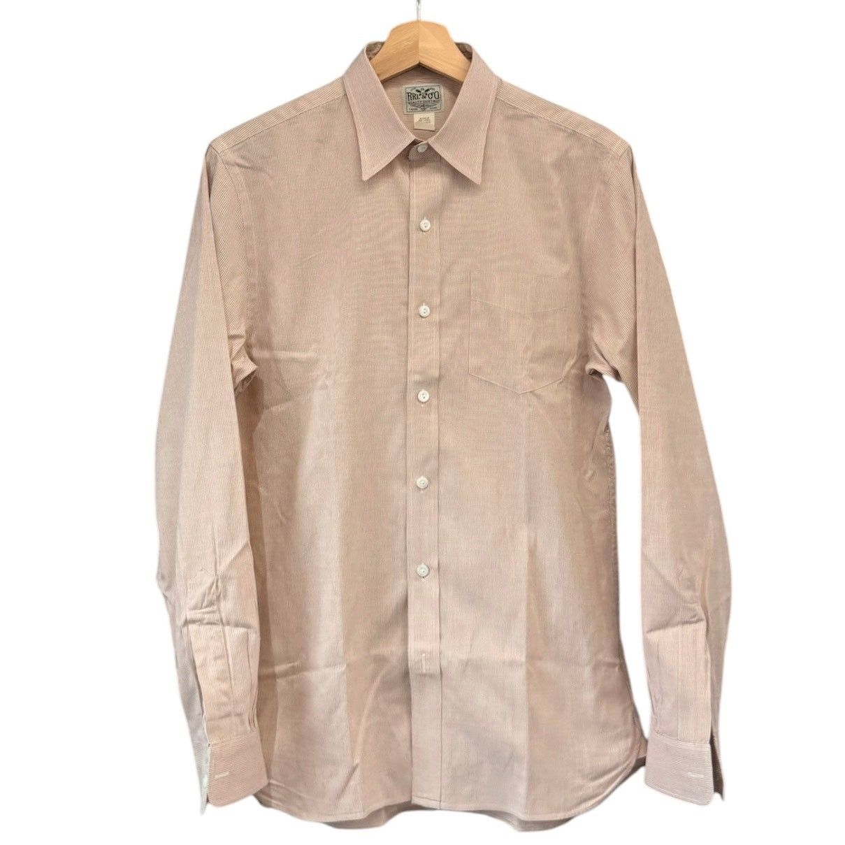 RRL ダブルアールエル ストライプドレスシャツ S ピンク 15393
