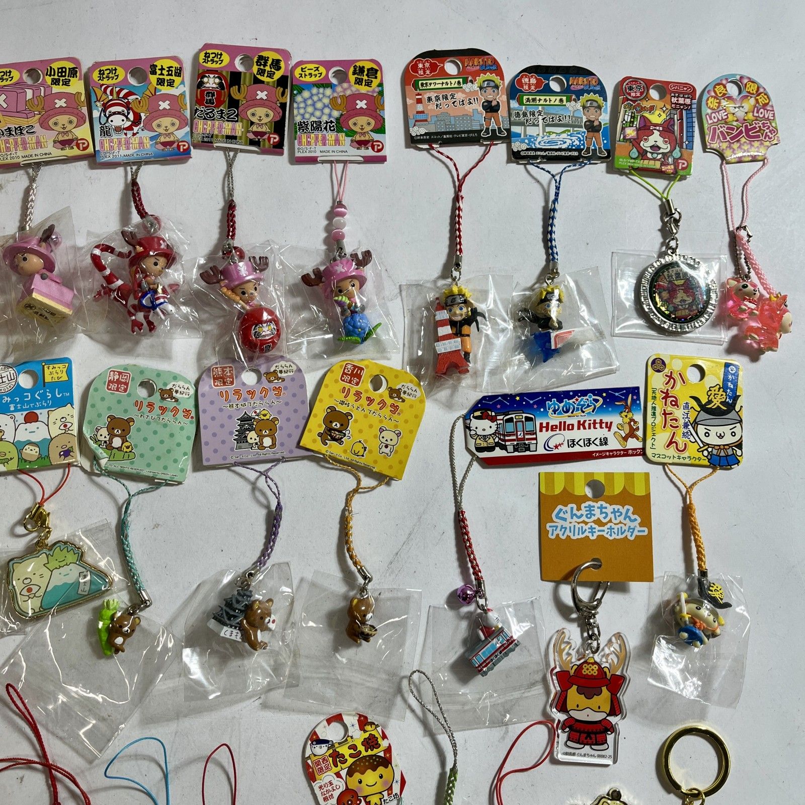 ☆ ご当地ストラップ チャーム 根付け 60点越 まとめ商品 ワンピース