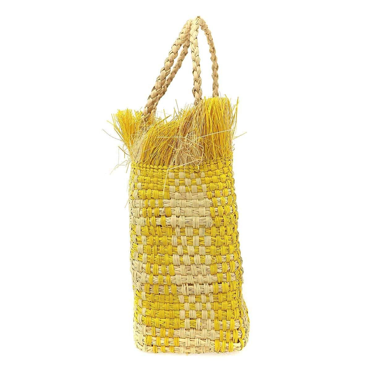 MARNI マルニ MARKET マーケット ラフィア トートバッグ イエロー 