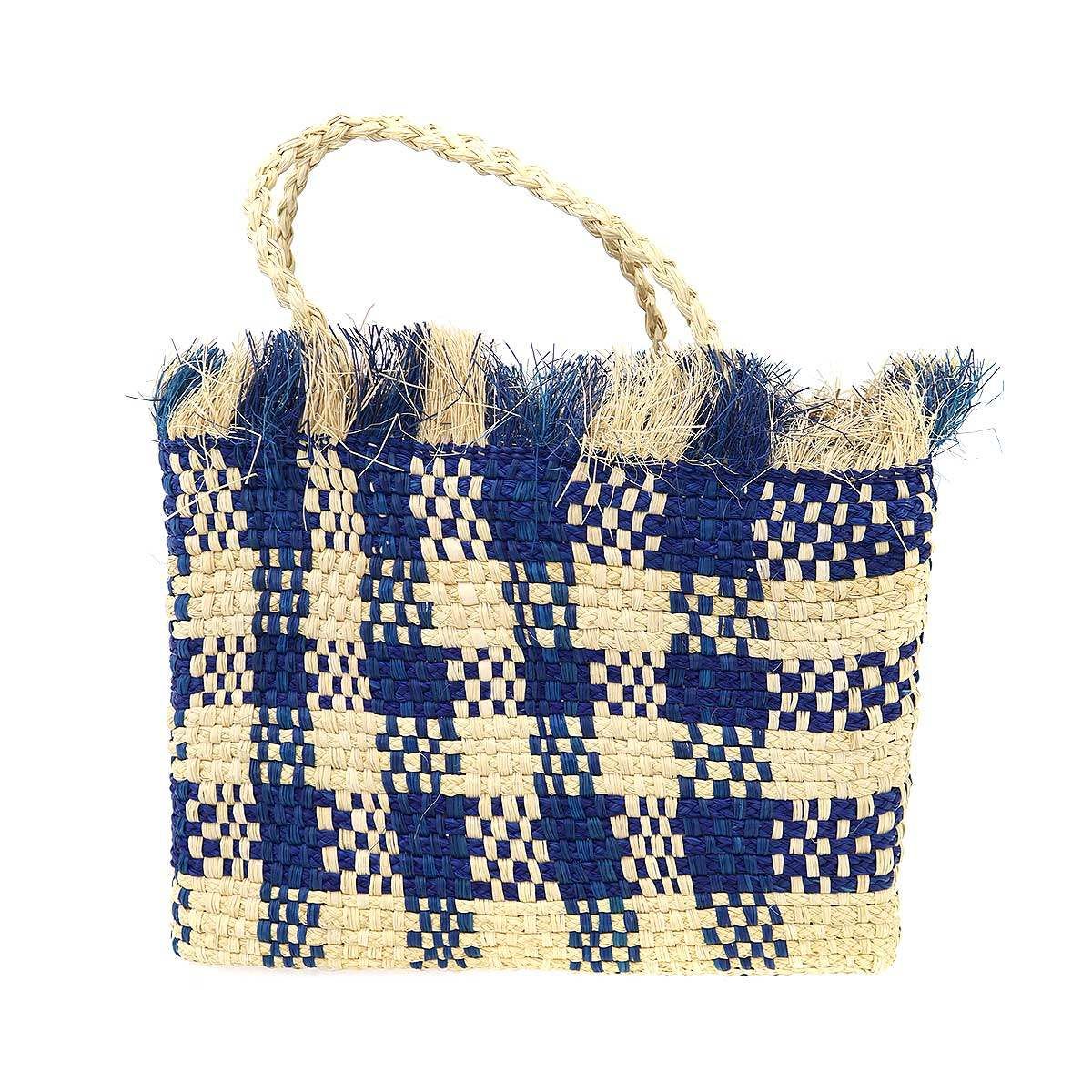 MARNI マルニ MARKET マーケットラフィア かごトートバッグ ブルー 