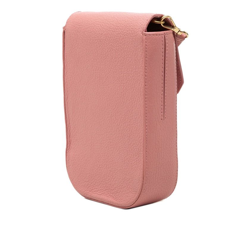 ミュウミュウ ロゴ 斜め掛け ショルダーバッグ ポシェット ピンク