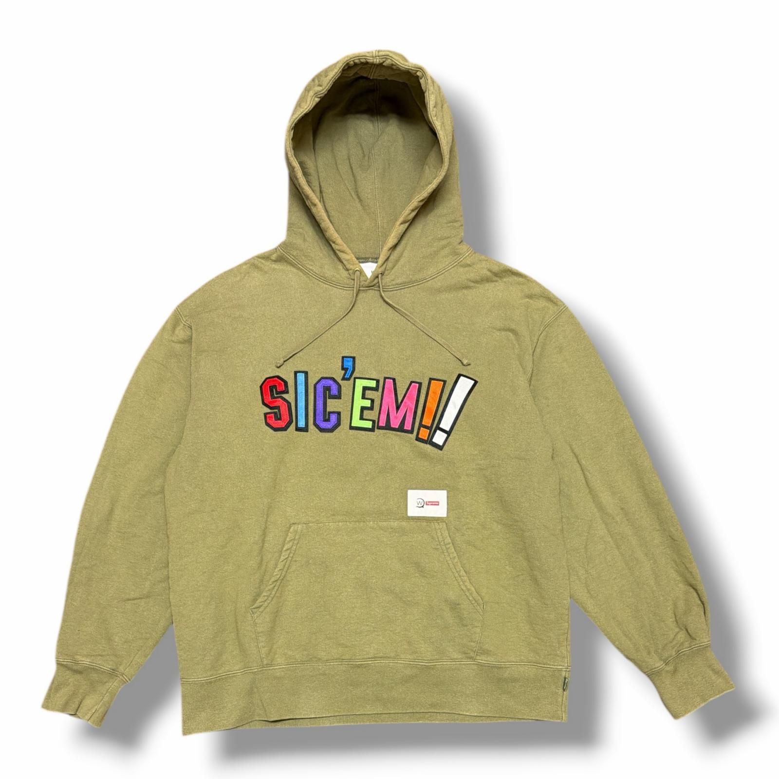 シュプリーム　フーディーシャツ 国内正規 参考上代28600円 Supreme × WTAPS 21AW Sic'em! Hooded