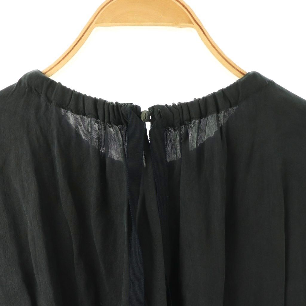 イエナ IENA 25AW キュプラギャザーネックオールインワン 38 紺 /SY