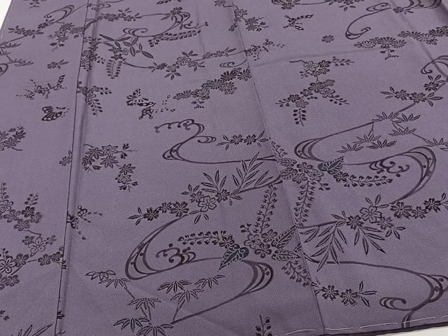 平和屋着物●豪華振袖　手描き　花丸文　暈し染め　正絹　逸品　AABH7040ck 平和屋着物○豪華振袖 総絞り 駒刺繍 草花丸文 黒地 金彩 正絹 逸品